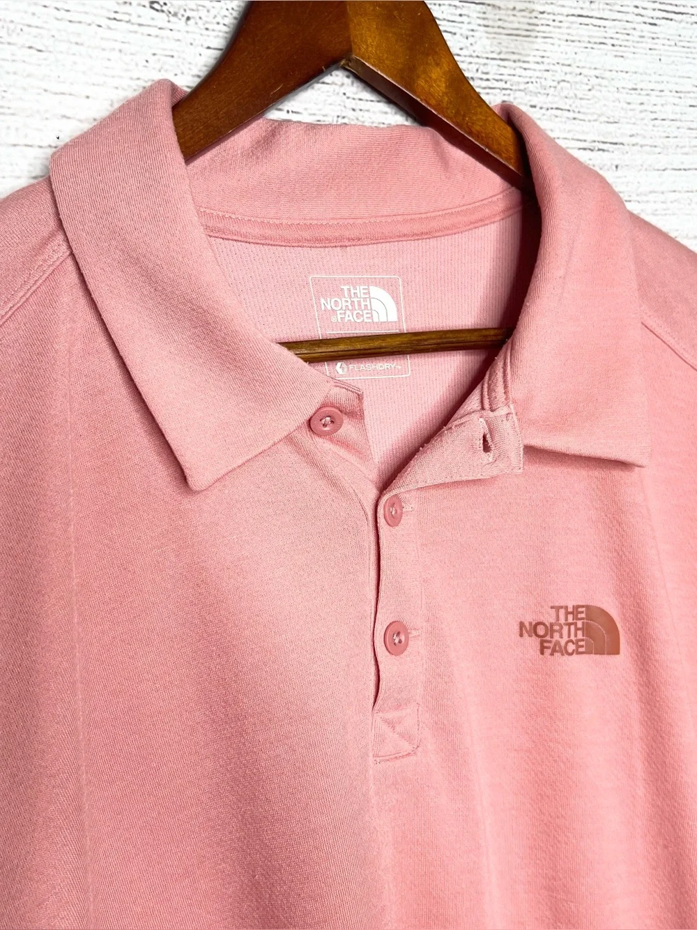 The North Face Salmon Pink Flash Dry Polo Shirt Size XL Moisture Wick Summer